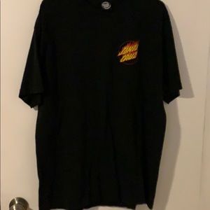 Mens Santa Cruz Flame Dot T-Shirt